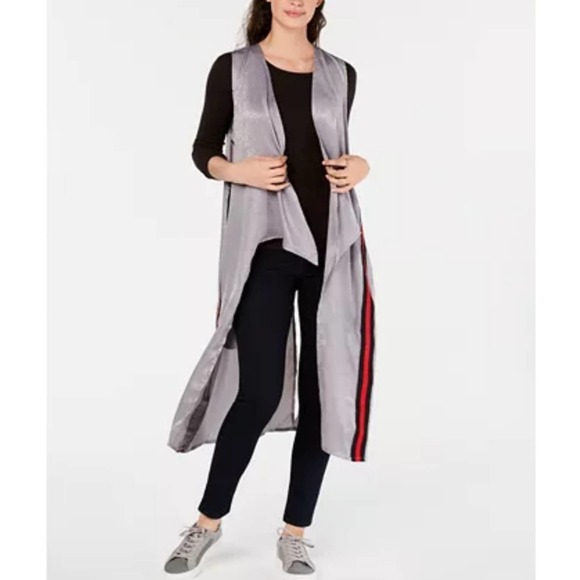 Steve Madden Varsity Stripe Cast Away Duster M/L - Picture 1 of 8